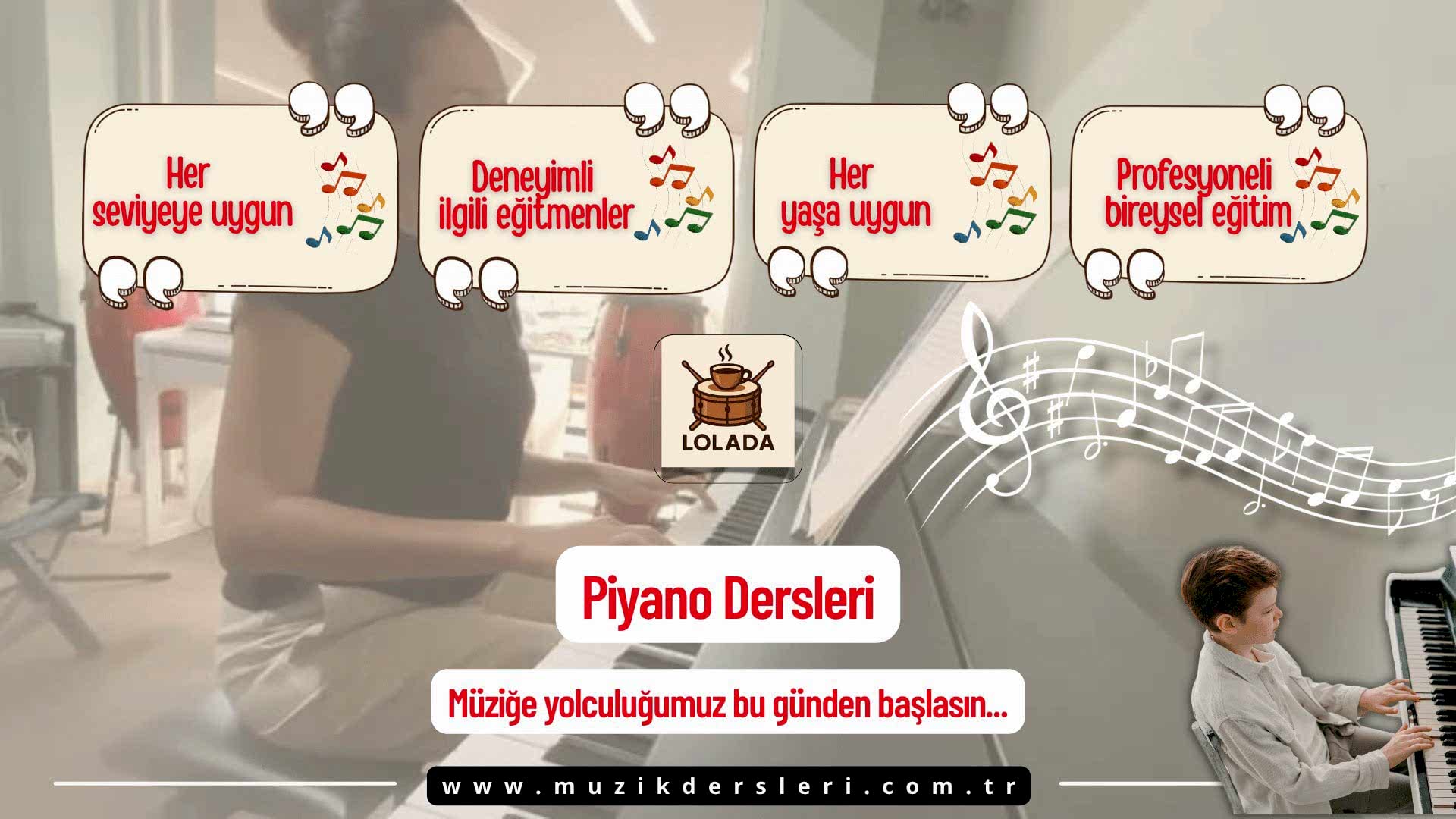 Piyano Dersleri Eğitimi | Lolada DrumHouse Kartal